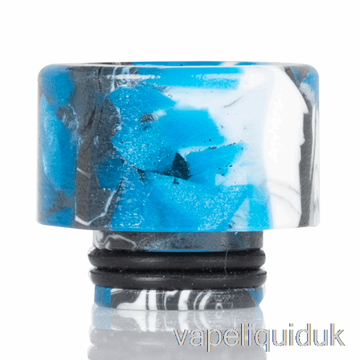 510 Widebore Resin Drip Tip Blue / Black / White Vape Liquid